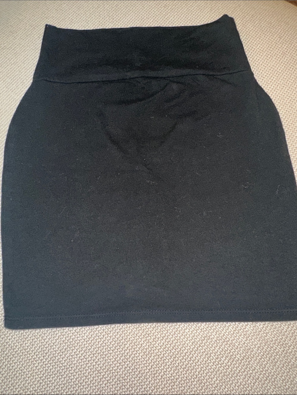 wild fable Black High-Waist Knit Pencil Skirt